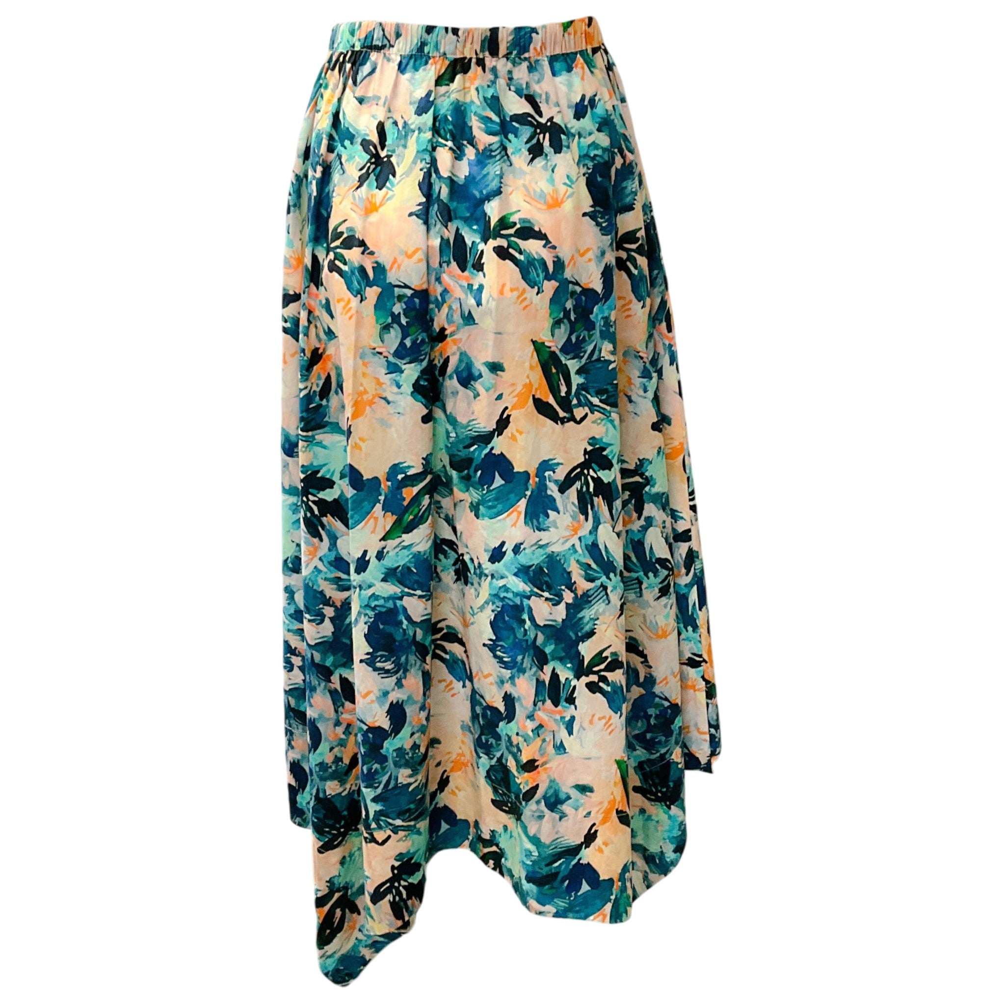 Ulla Johnson Delphinium Multi Floral Cotton Madelyn Midi Skirt
