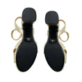 Load image into Gallery viewer, Prada Gold Metallic Leather Cross Strap Sandals
