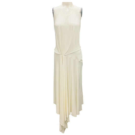 Alexandre Vauthier Ivory Halter Neck Midi Cocktail Dress