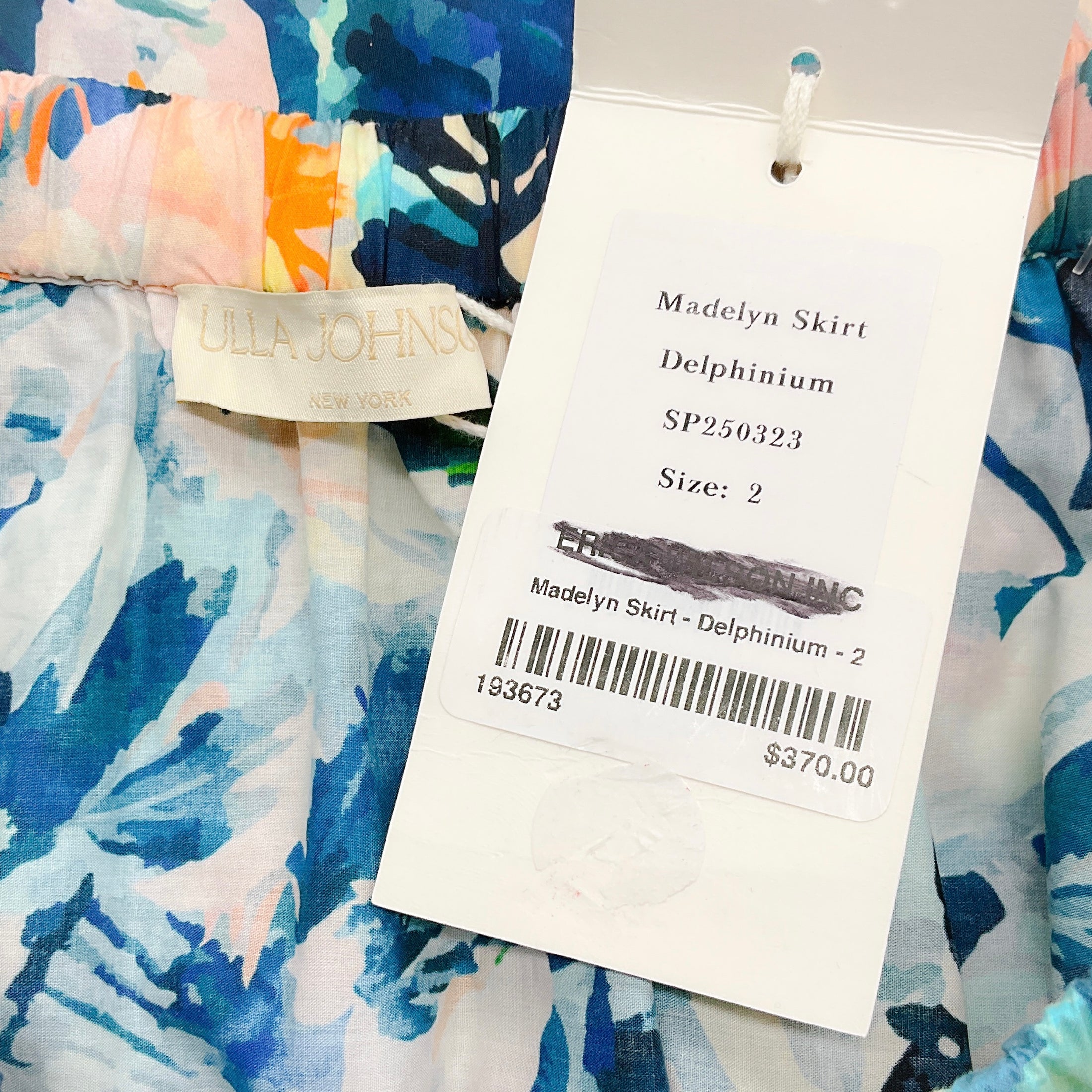 Ulla Johnson Delphinium Multi Floral Cotton Madelyn Midi Skirt