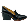 Load image into Gallery viewer, Gabriela Hearst Black Leather Pointed Toe Block Heel Loafer Pumps / Shoes
