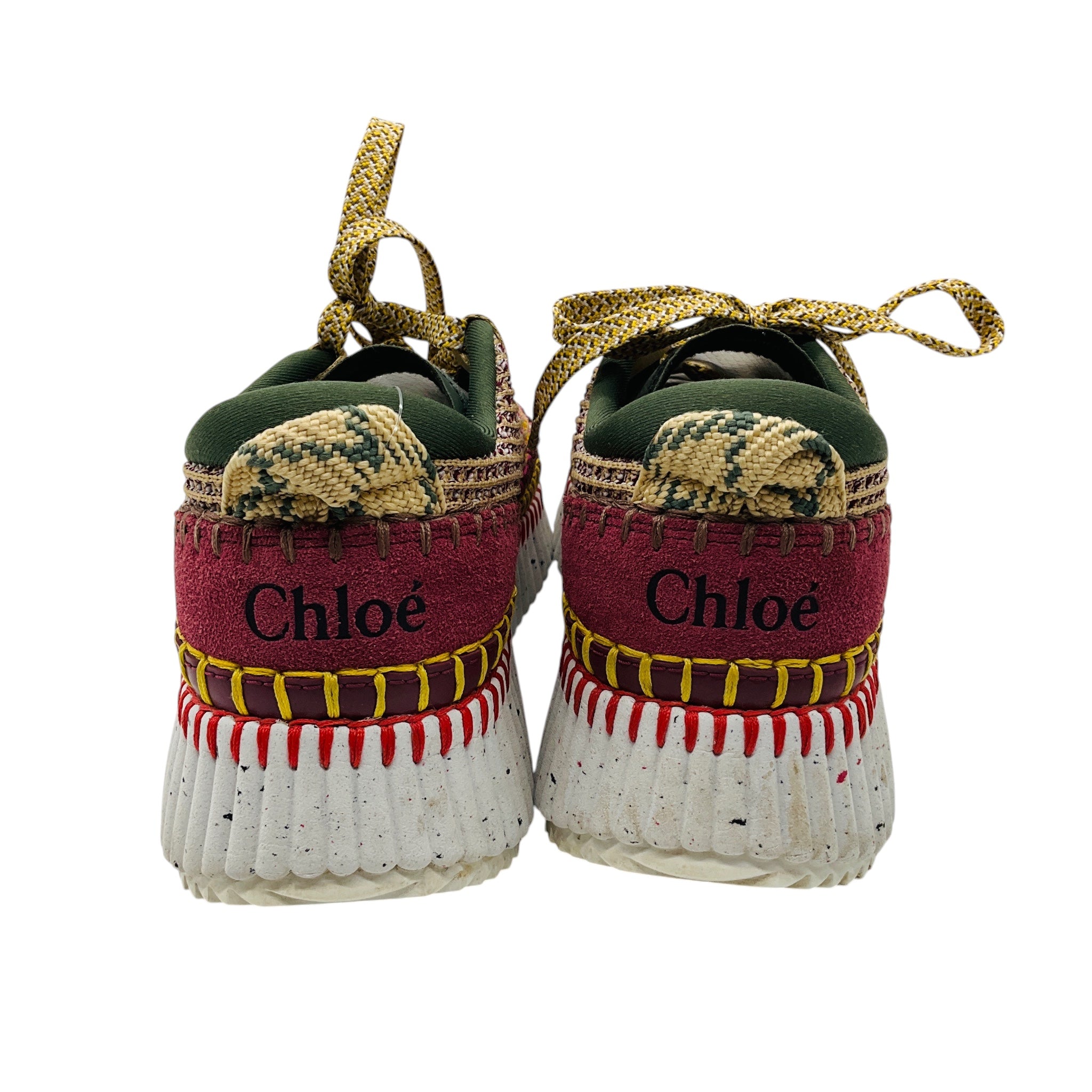 Chloe Pink / Tan Multi Knit Low Top Sneakers