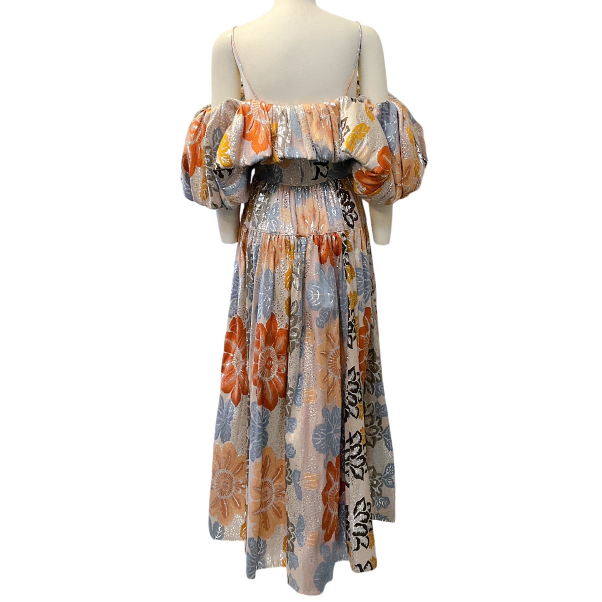 Ulla Johnson Ocean Jasper Brocade Izra Off Shoulder Maxi Dress