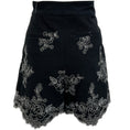 Load image into Gallery viewer, Erdem Black Violeta Shorts with White Embroidery
