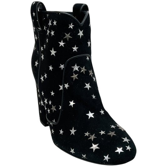 Laurence Dacade Black Suede Ankle Boots with Stars

