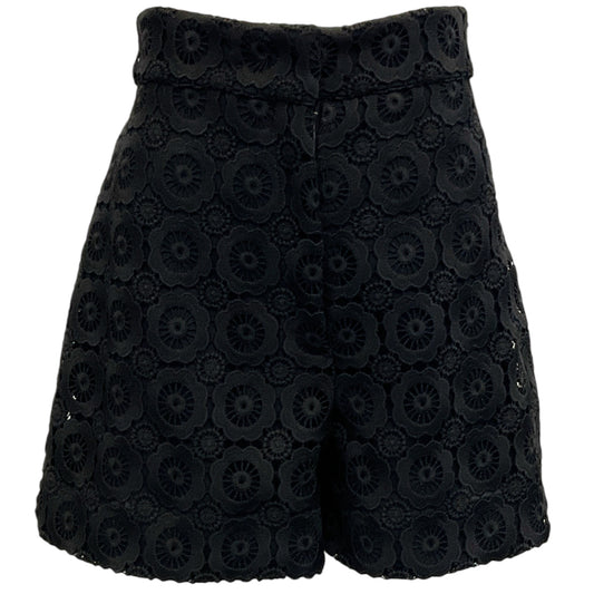 Moschino Couture Black Lace Eyelet Shorts