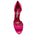 Load image into Gallery viewer, Manolo Blahnik Pink Leather D'Orsay Peep Toe Pumps
