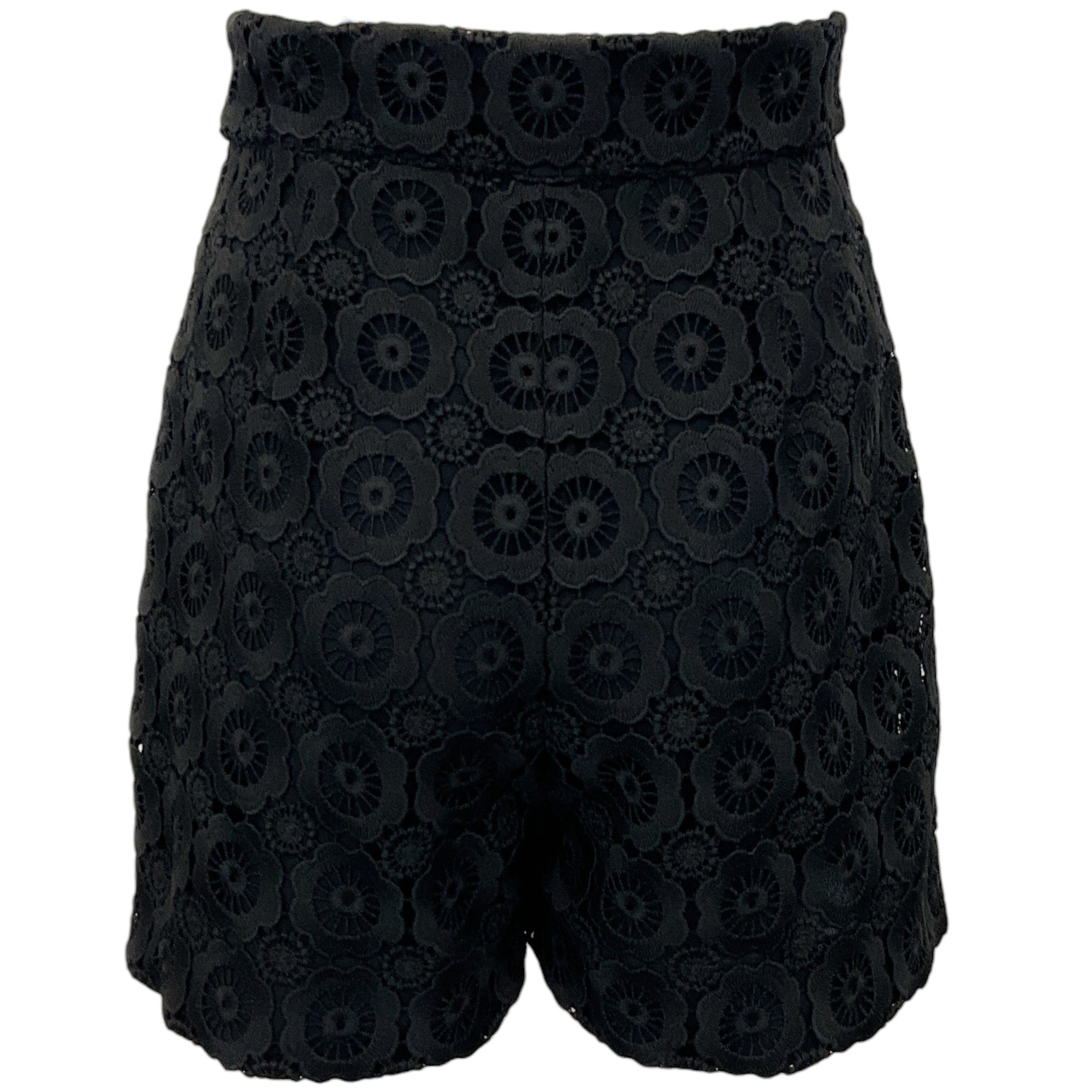Moschino Couture Black Lace Eyelet Shorts