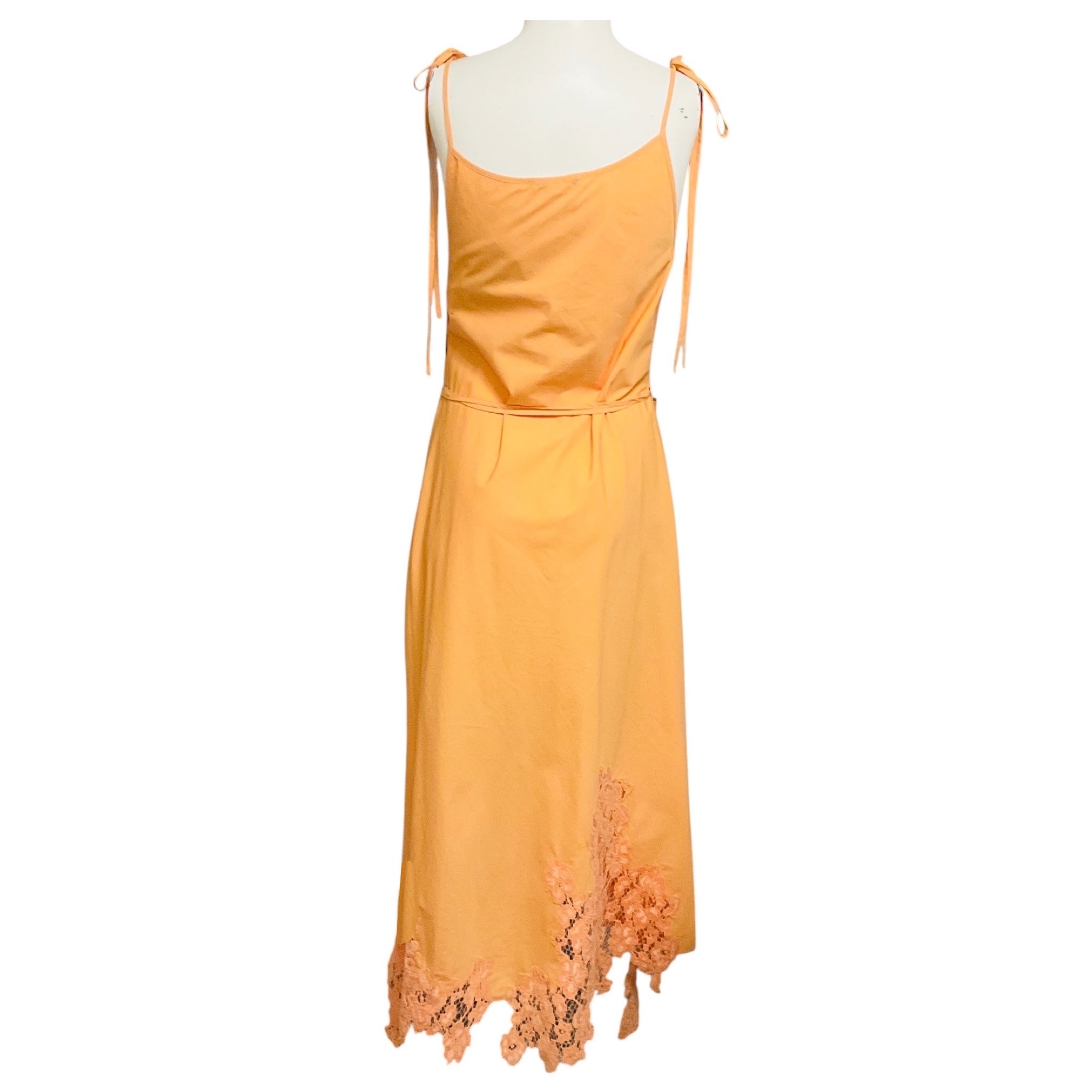 Acne Studios Pastel Orange Lace Wrap Dress