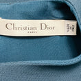 Load image into Gallery viewer, Christian Dior Teal Ruffled Sleeveless Crepe Fitted Midi Dress with Belt
