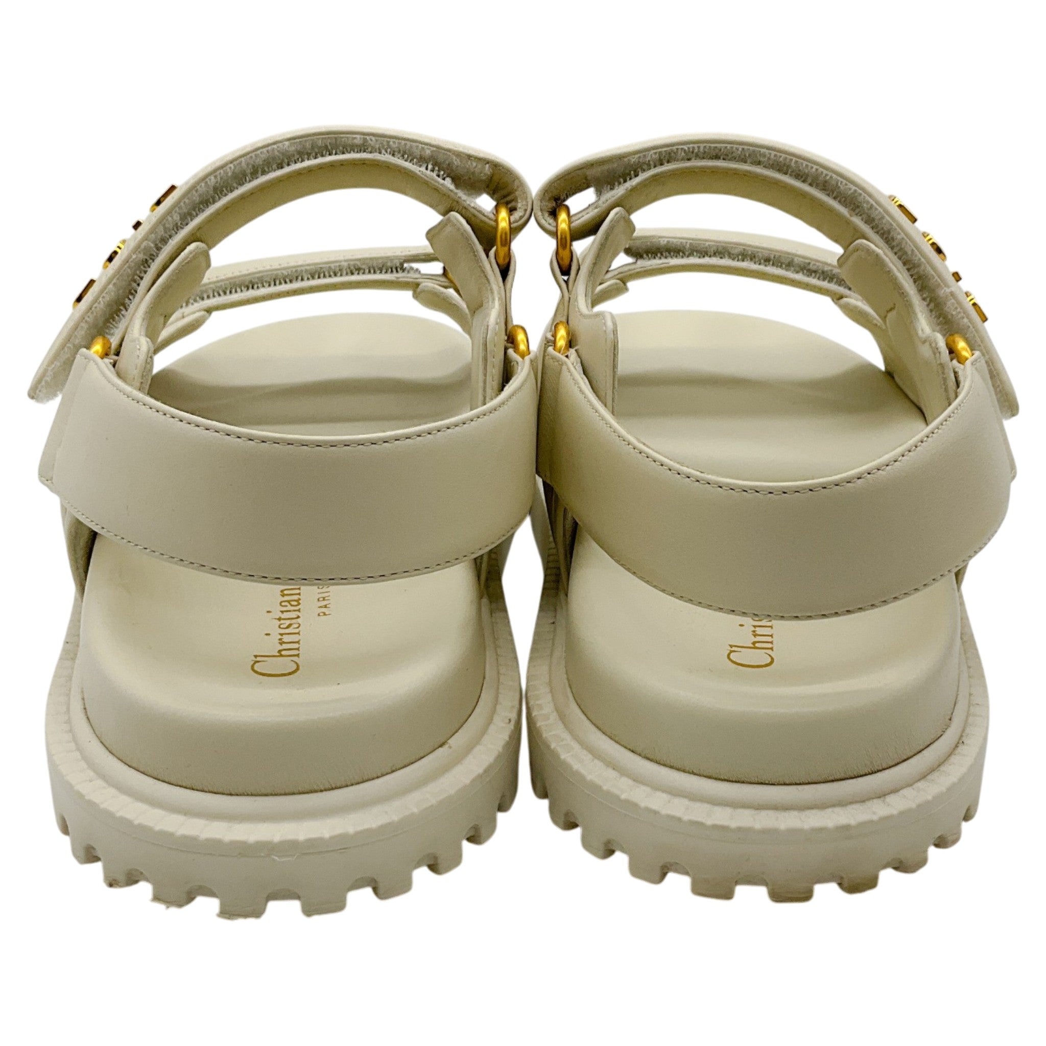Christian Dior Beige Leather Dioract Sandals