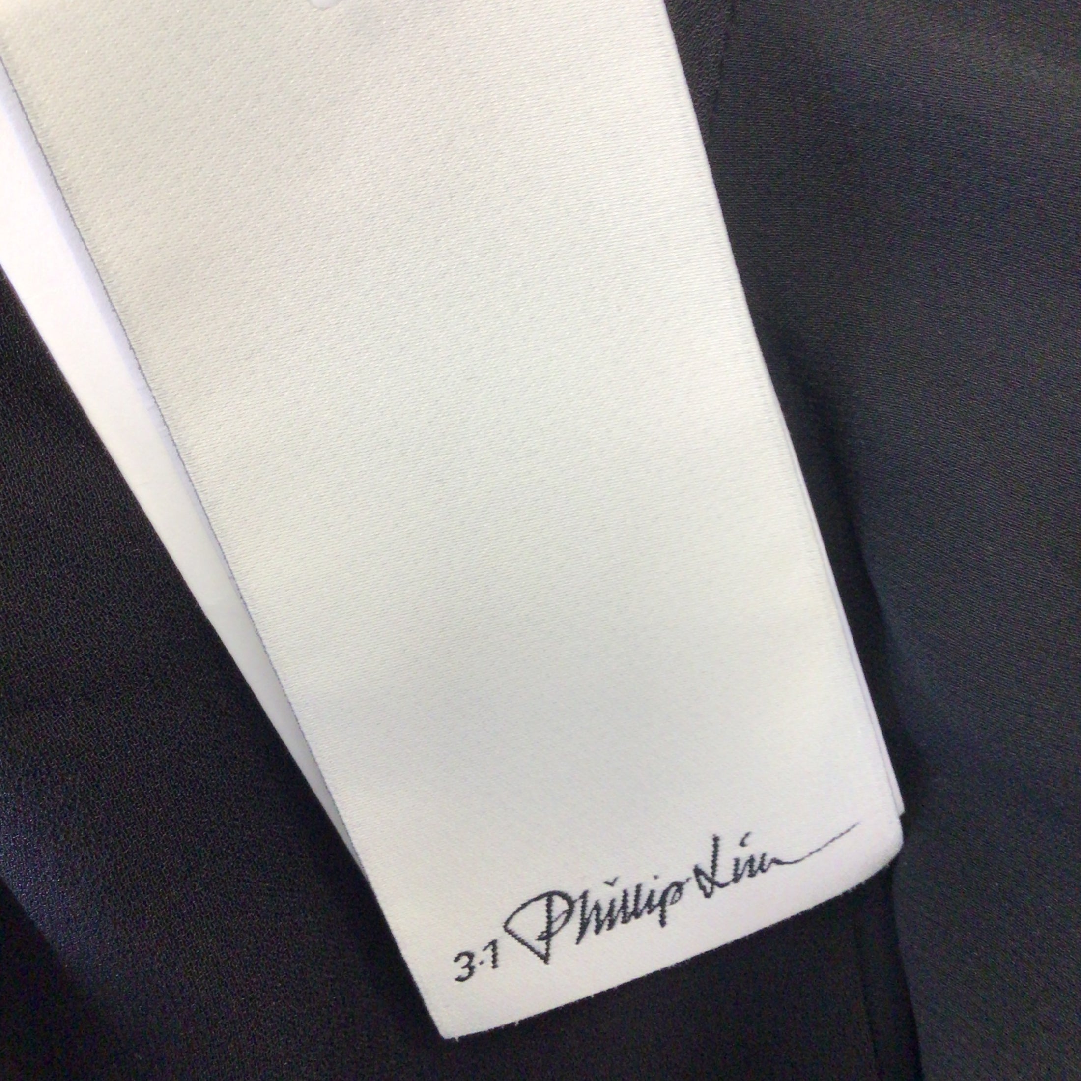 3.1 Phillip Lim Black Tie-Front Sleeveless Silk Gown / Formal Dress