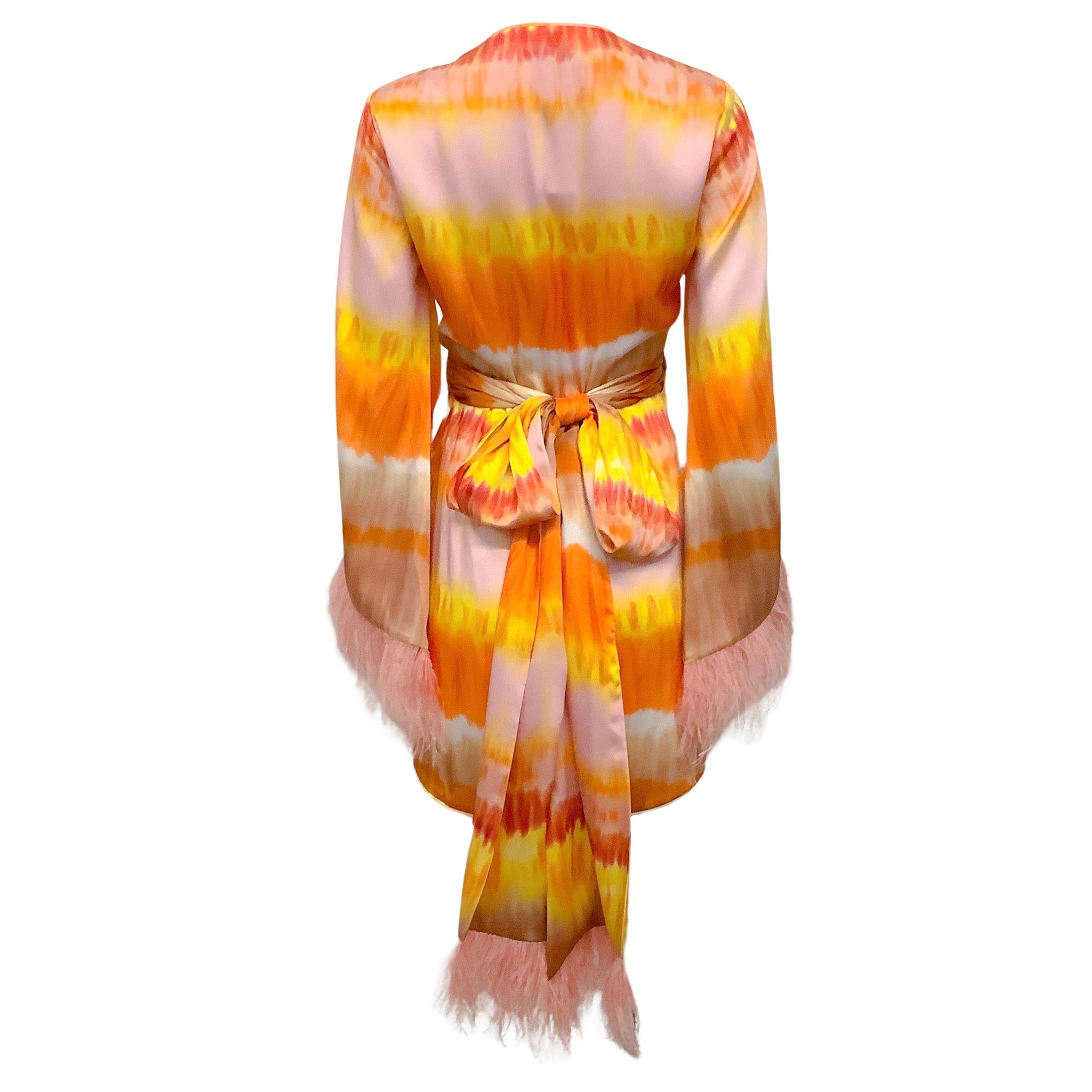Alexis Sun Multi Viona Wrap Dress with Feathers
