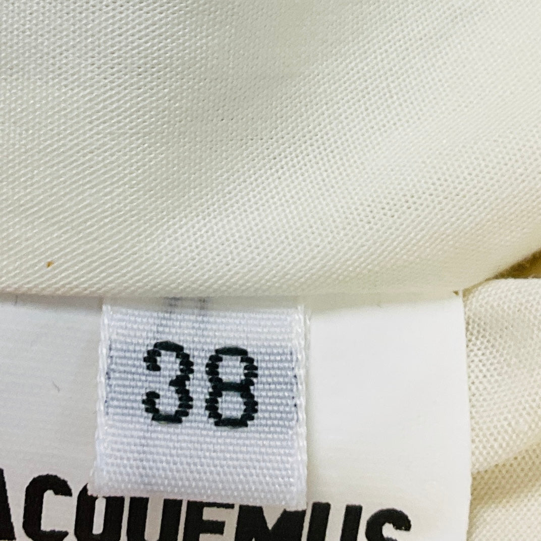 Jacquemus Ecru La Bomba Asymmetric Linen Midi Dress