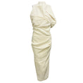 Load image into Gallery viewer, Jacquemus Ecru La Bomba Asymmetric Linen Midi Dress

