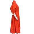 Load image into Gallery viewer, Erdem Orange Embroidered Zelda Midi Dress
