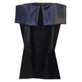 Load image into Gallery viewer, Marina Moscone Navy Blue / Black Strapless Wool and Silk Top
