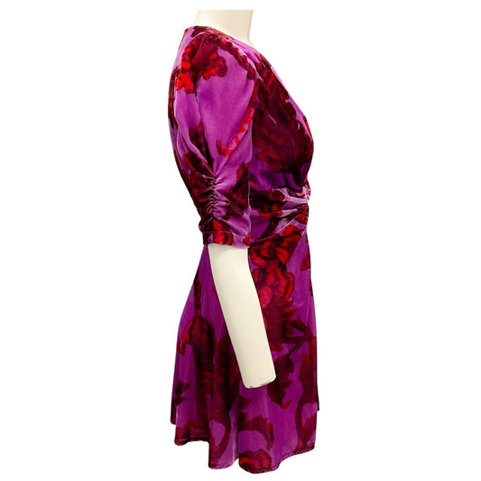 Rhode Purple Camellia Vine Crocus Leanna Dress