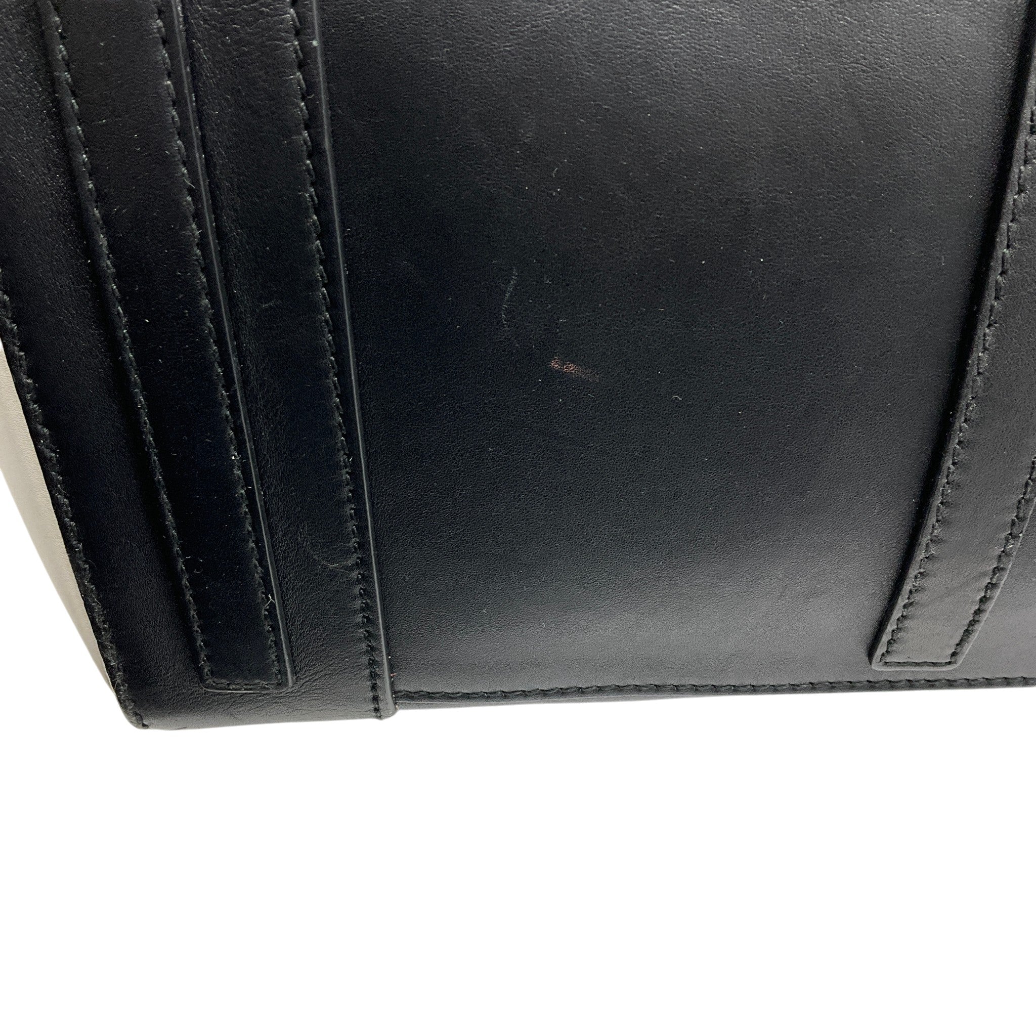 Ralph Lauren Black / White Calfskin Leather Soft Ricky 33 Bag