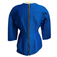 Load image into Gallery viewer, Marni Blue Houndstooth Jacquard Three Quarter Sleeved Top
