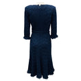 Load image into Gallery viewer, Oscar de la Renta Navy Blue Boucle Tweed Midi Dress with Belt
