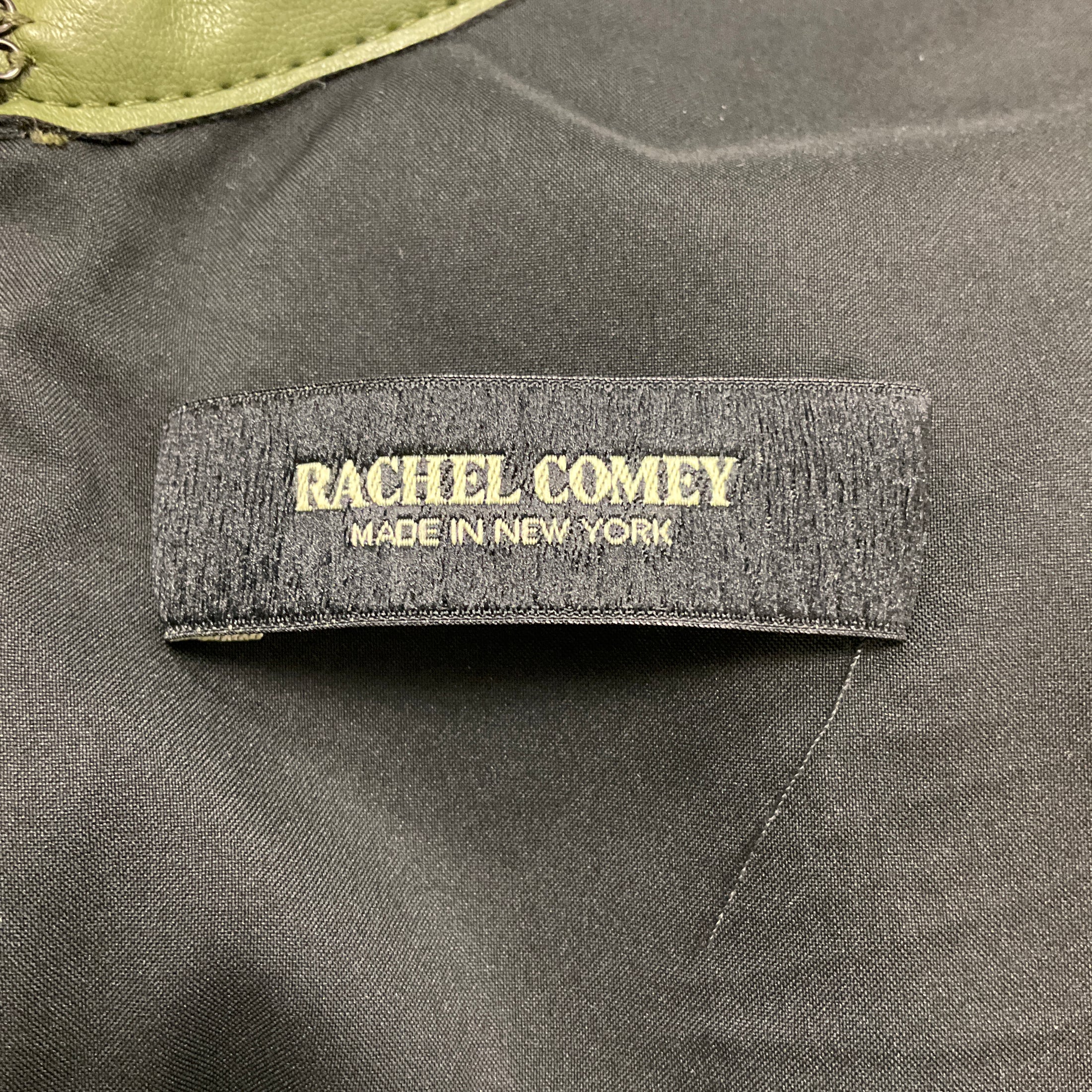 Rachel Comey Olive Green Domi Faux Leather Midi Dress