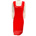 Load image into Gallery viewer, St. John Red 2023 Cut-Out Detail Square Neck Sleeveless Stretch Knit Dress
