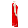 Load image into Gallery viewer, St. John Red 2023 Cut-Out Detail Square Neck Sleeveless Stretch Knit Dress
