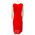 Load image into Gallery viewer, St. John Red 2023 Cut-Out Detail Square Neck Sleeveless Stretch Knit Dress
