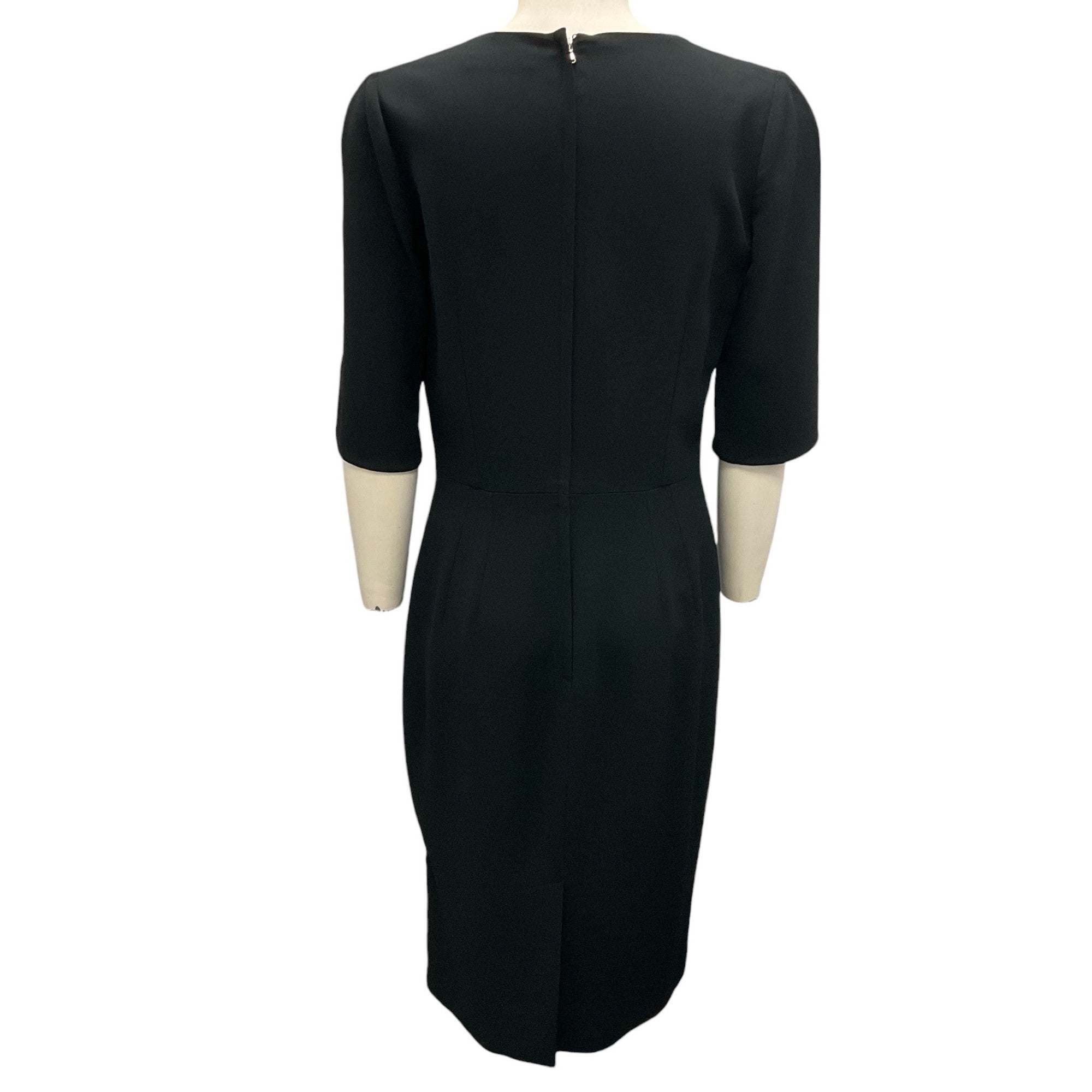 Dolce & Gabbana Black Viscose Crepe Stretch Midi Dress