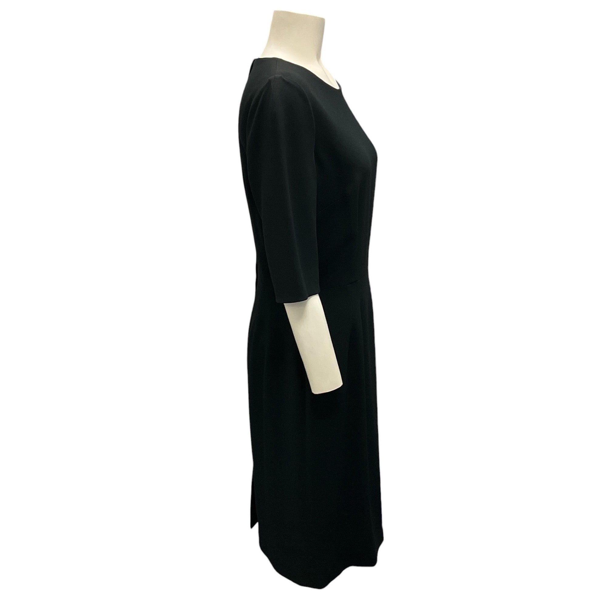 Dolce & Gabbana Black Viscose Crepe Stretch Midi Dress