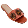 Load image into Gallery viewer, Veronica Beard Redwood Maggie Slides with Crystal Embellishments
