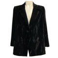 Load image into Gallery viewer, Algo Black One Button Velvet Blazer
