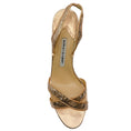 Load image into Gallery viewer, Manolo Blahnik Copper Sequined Callasli Slingback Sandals
