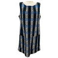 Load image into Gallery viewer, Marni Black / White / Blue Plaid Knee Length Dress
