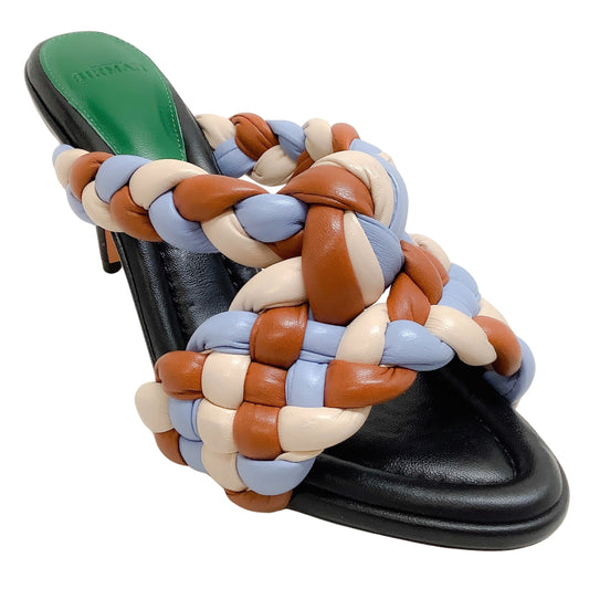 Alexandre Birman Eggshell / Caribbean Multi Carlotta Woven Sandals