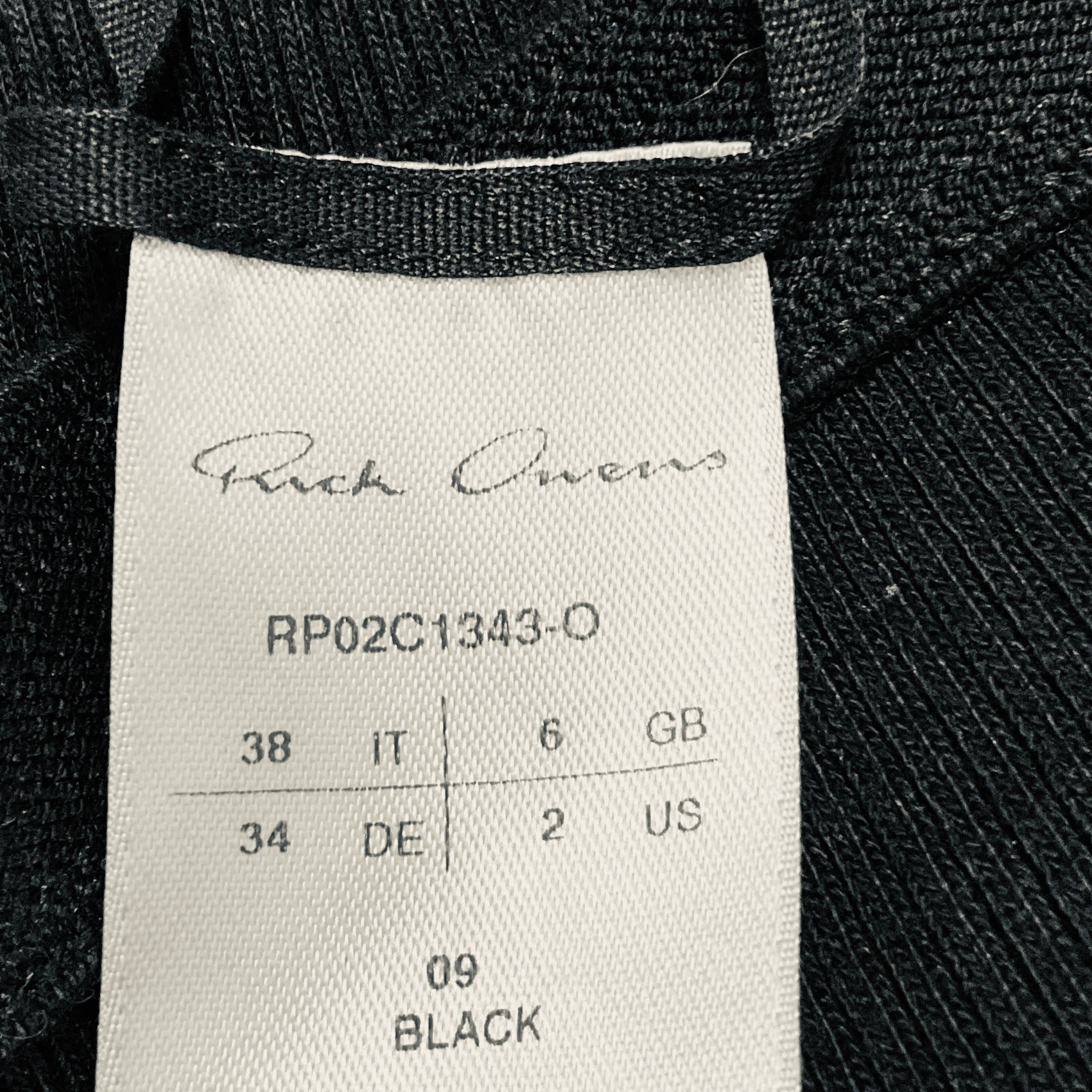 Rick Owens Black Luxor Collection Bias Cut A-Line Skirt with Knit Waistband
