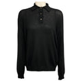 Load image into Gallery viewer, Prada Black Long Sleeved Cashmere Knit Polo Sweater
