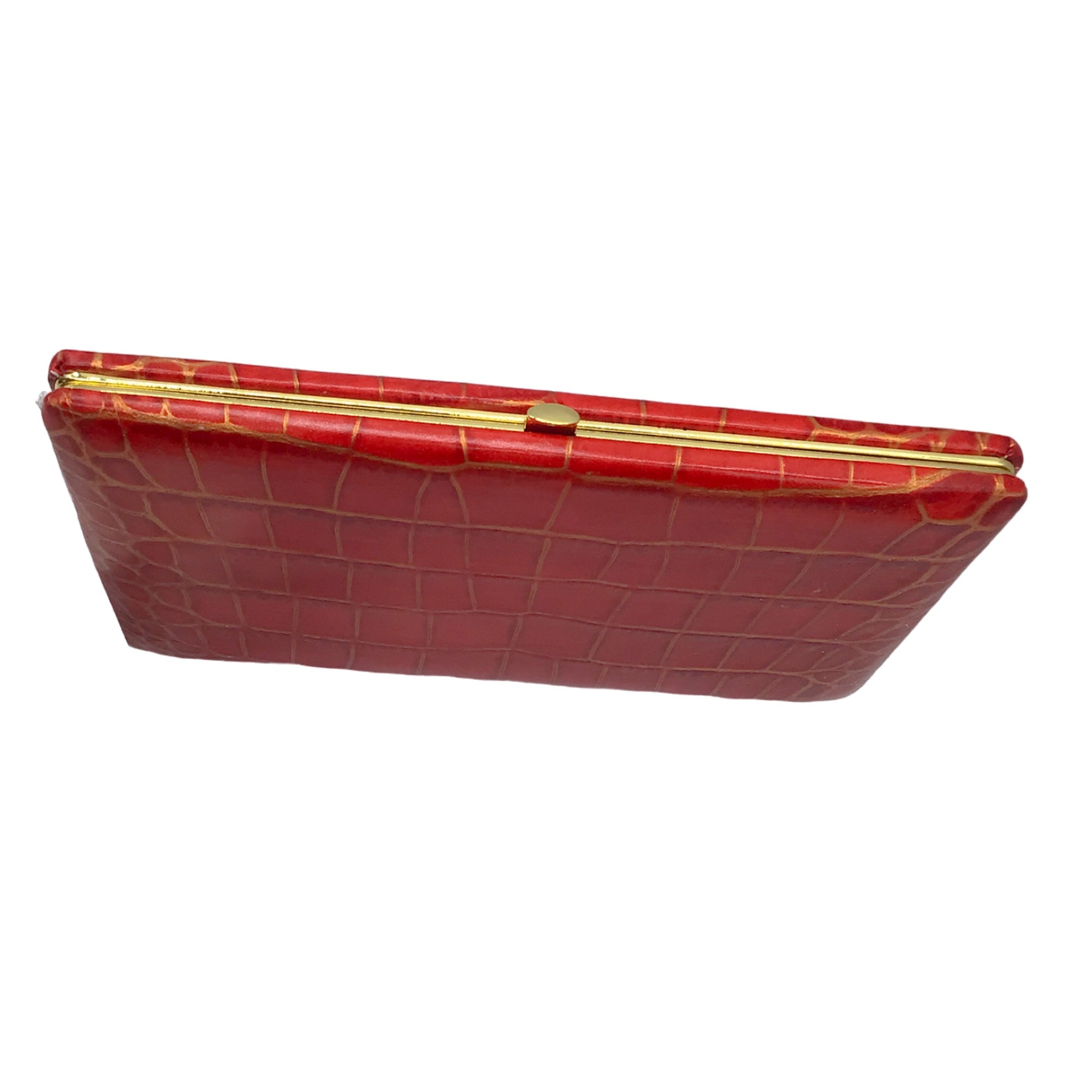 Abas Red Cache Frame Alligator Wallet