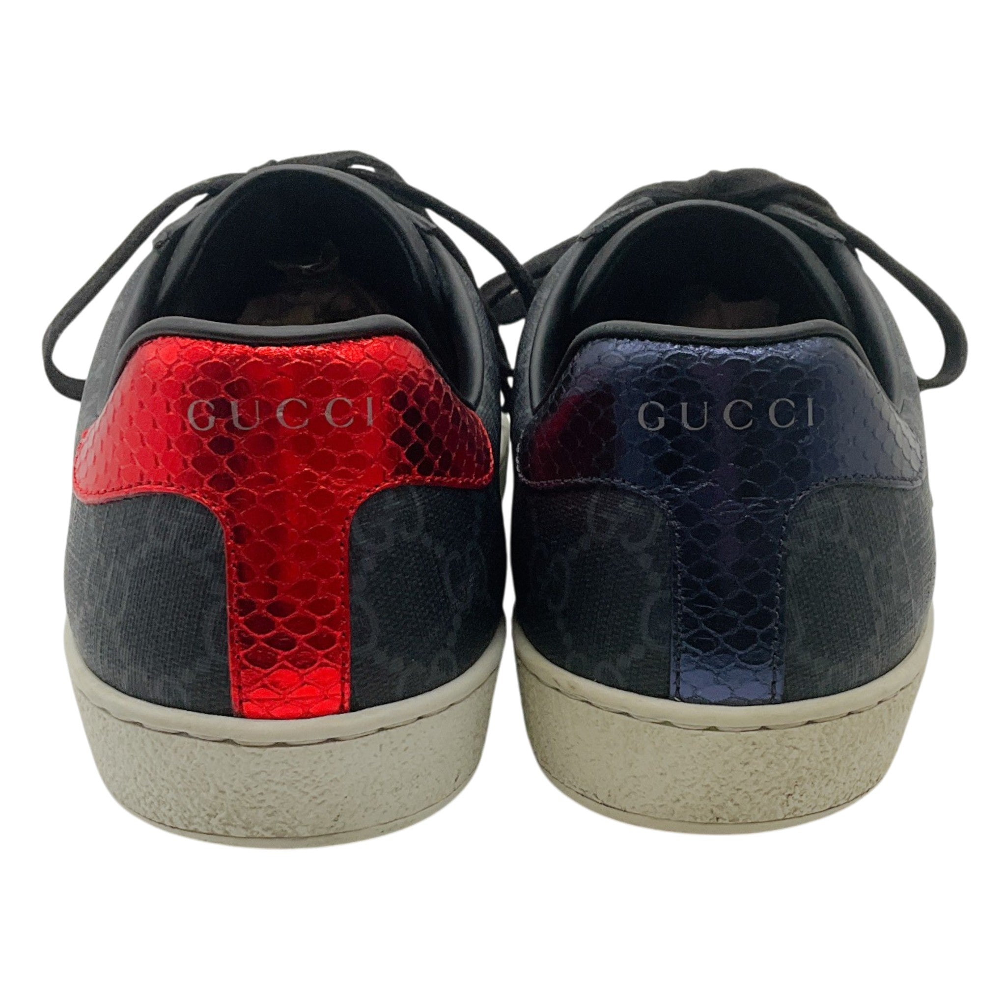 Gucci Men's Black Mono Ace GG Supreme Sneakers