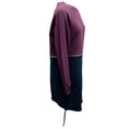 Load image into Gallery viewer, Cedric Charlier Purple / Navy Blue Zipper Detail Two-Tone Cotton Sweatshirt Dress
