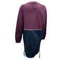 Load image into Gallery viewer, Cedric Charlier Purple / Navy Blue Zipper Detail Two-Tone Cotton Sweatshirt Dress
