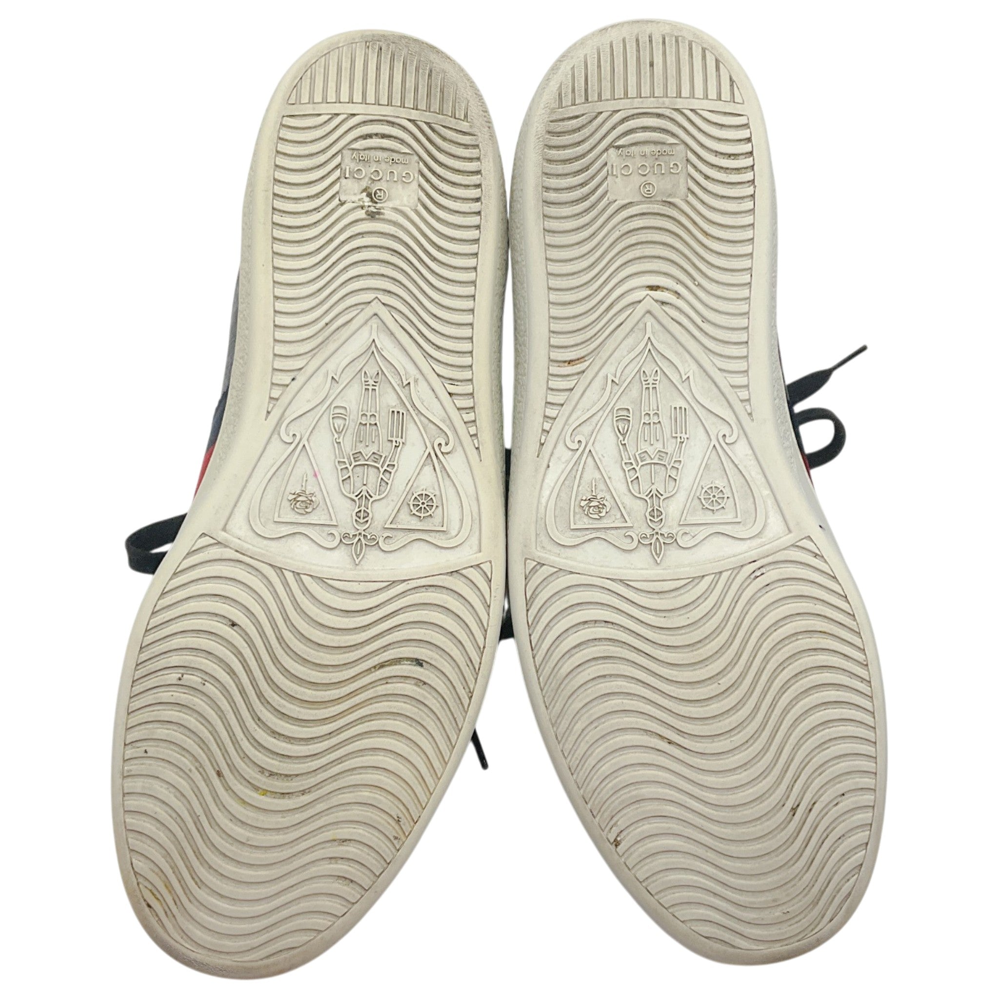 Gucci Men's Black Mono Ace GG Supreme Sneakers
