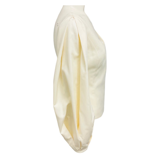 Gabriela Hearst Ivory Puff Sleeved Silk Twill Top