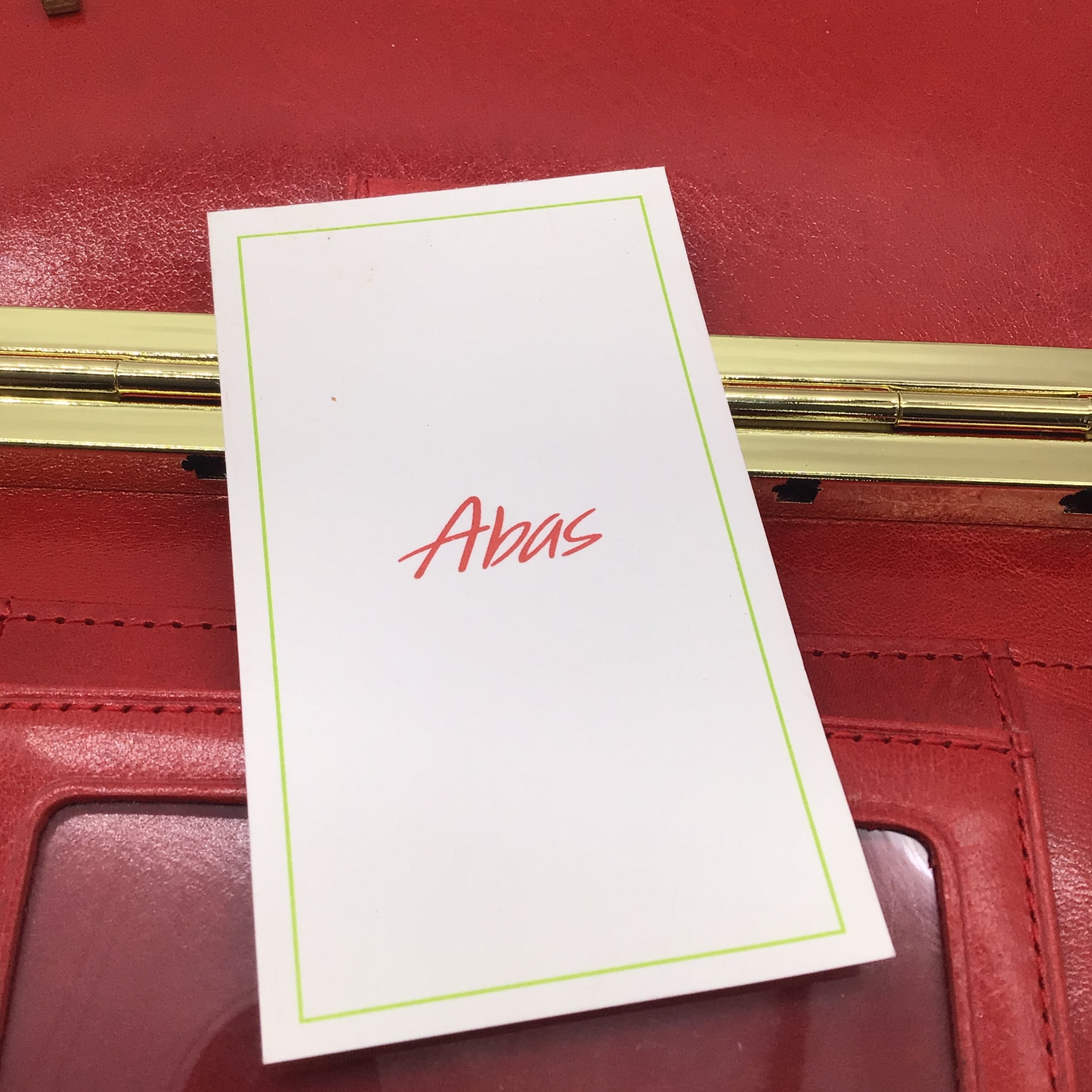 Abas Red Cache Frame Alligator Wallet