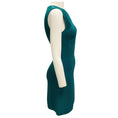Load image into Gallery viewer, Elie Saab Teal Sleeveless Ribbed Knit Fitted Dress
