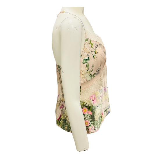 Camilla Light Pink Multi Palacio Playground Print Lace Spliced Bias Cami