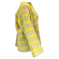 Load image into Gallery viewer, Sofie D'Hoore Yellow / Green Multi Checkered Open Front Wool Jacket
