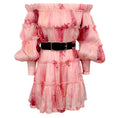 Load image into Gallery viewer, Leo Lin Pink Off Shoulder Leila Tiered Belted Dress
