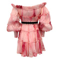 Load image into Gallery viewer, Leo Lin Pink Off Shoulder Leila Tiered Belted Dress
